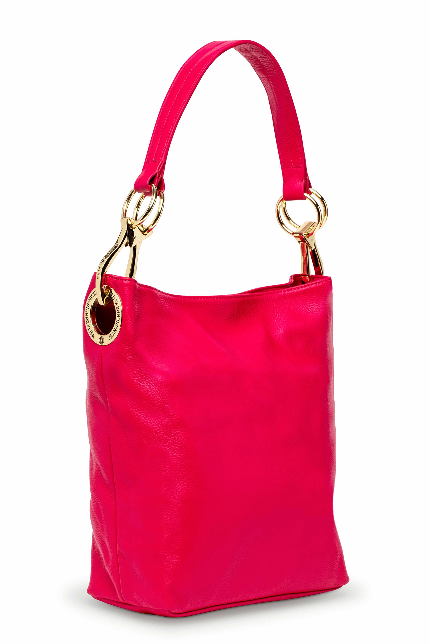 Leather Bucket Bag Berry Handbag Jean-Pierre Klifa   