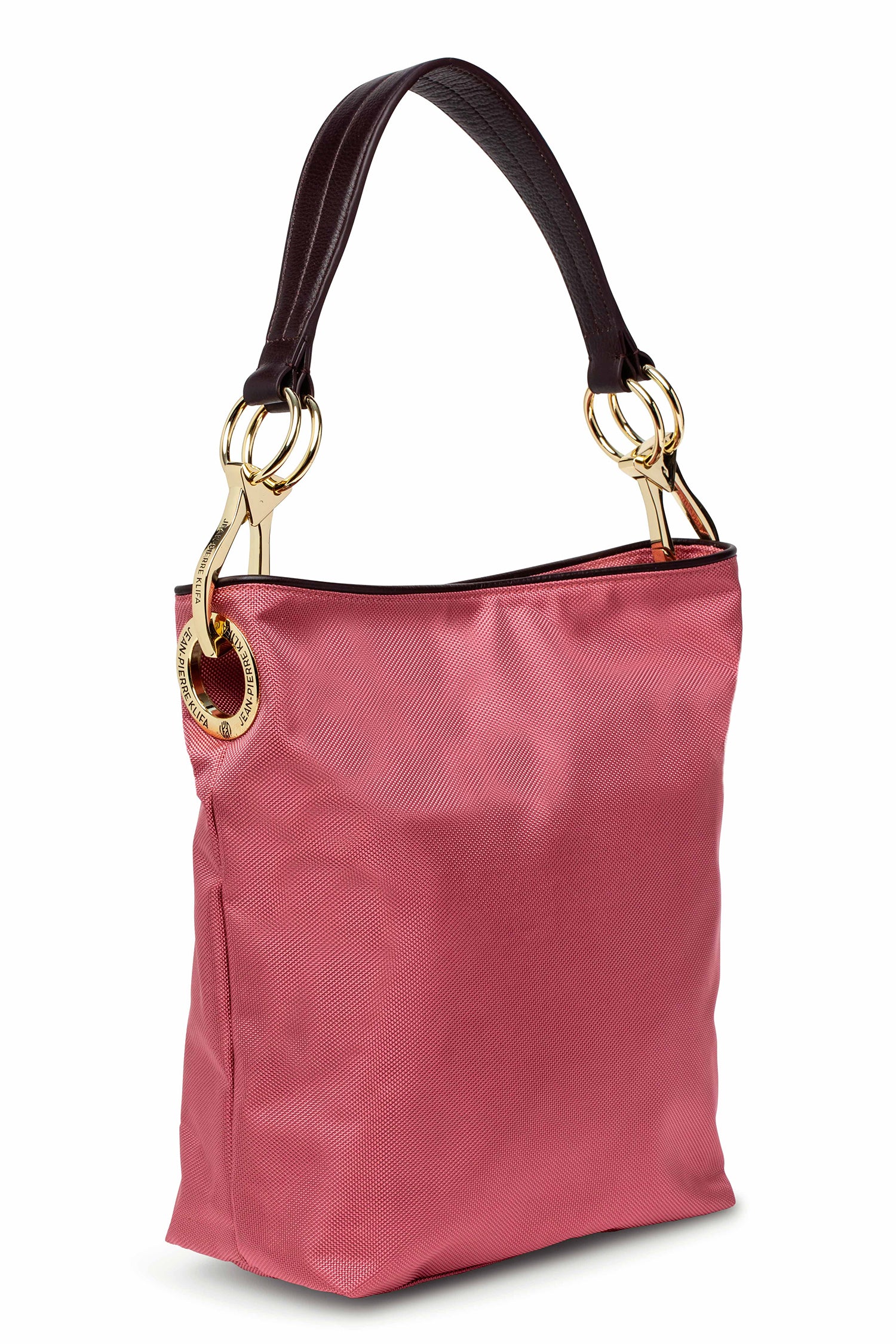 Nylon Bucket Bag Lace Pink Handbag Jean-Pierre Klifa   