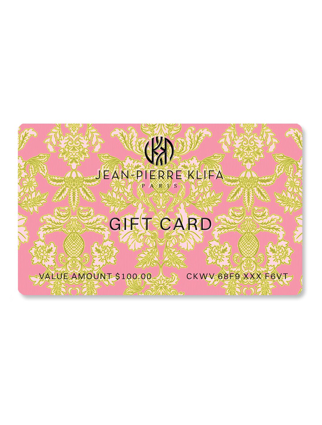 JPK Gift Card gift card jeanpierreklifa.com $100