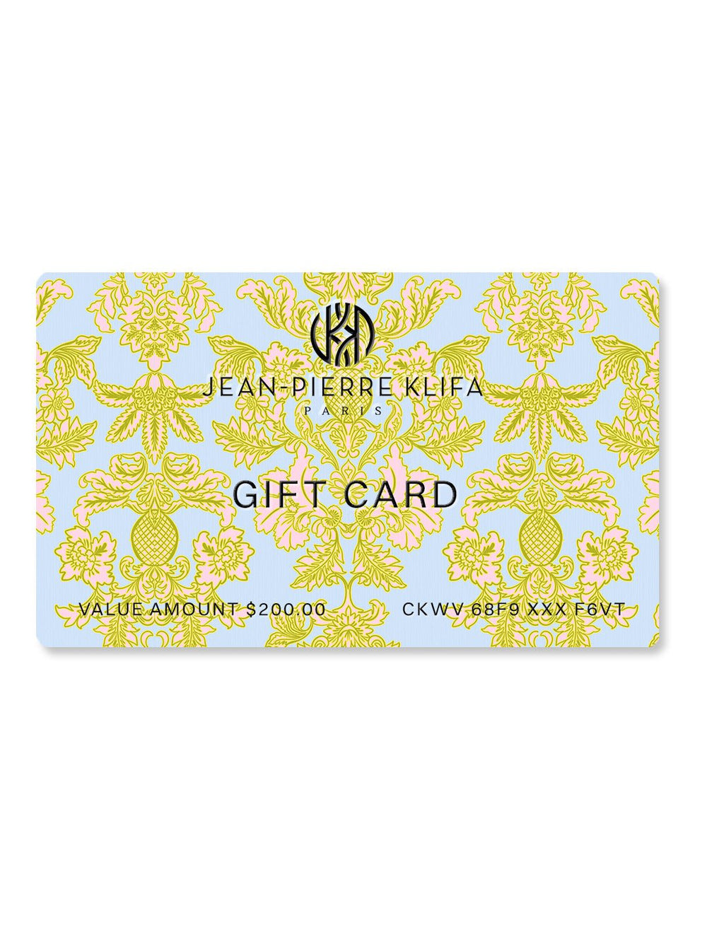 JPK Gift Card gift card jeanpierreklifa.com $200