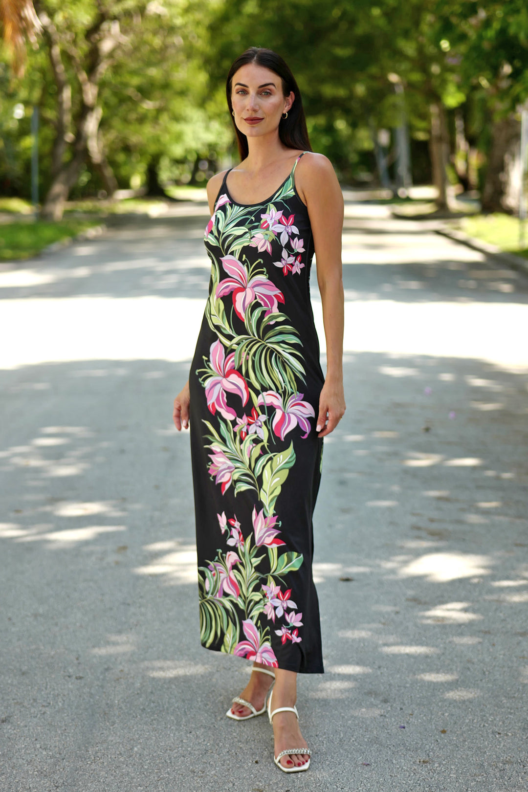 Spaghetti Dress Luscious Orchids APPAREL - DRESS JPK 2026