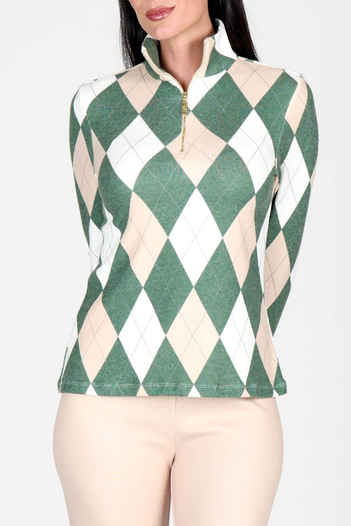 Golf Top Argyle Khaki/Beige APPAREL - TOP - SHIRT JPK 2027