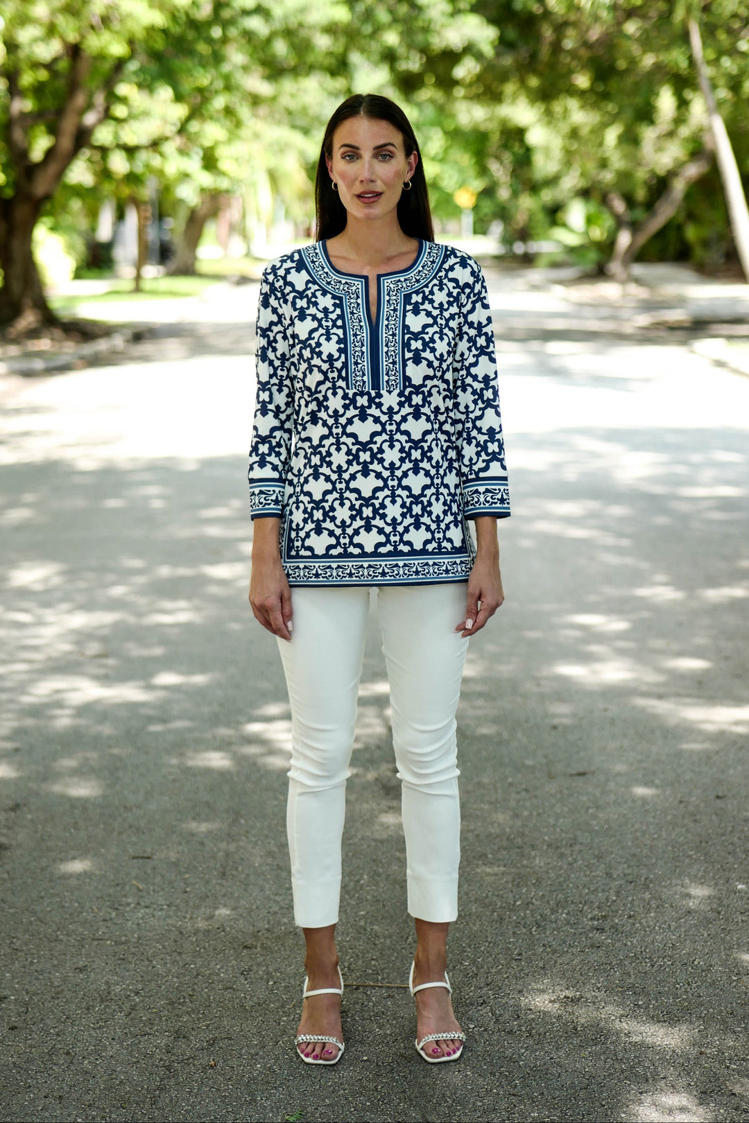 Alexandra Top Iron Gates White APPAREL - TOP jeanpierreklifa.com