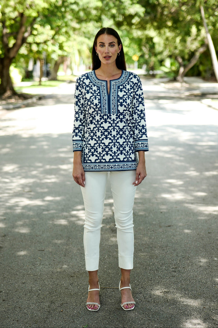 Alexandra Top Iron Gates White APPAREL - TOP jeanpierreklifa.com