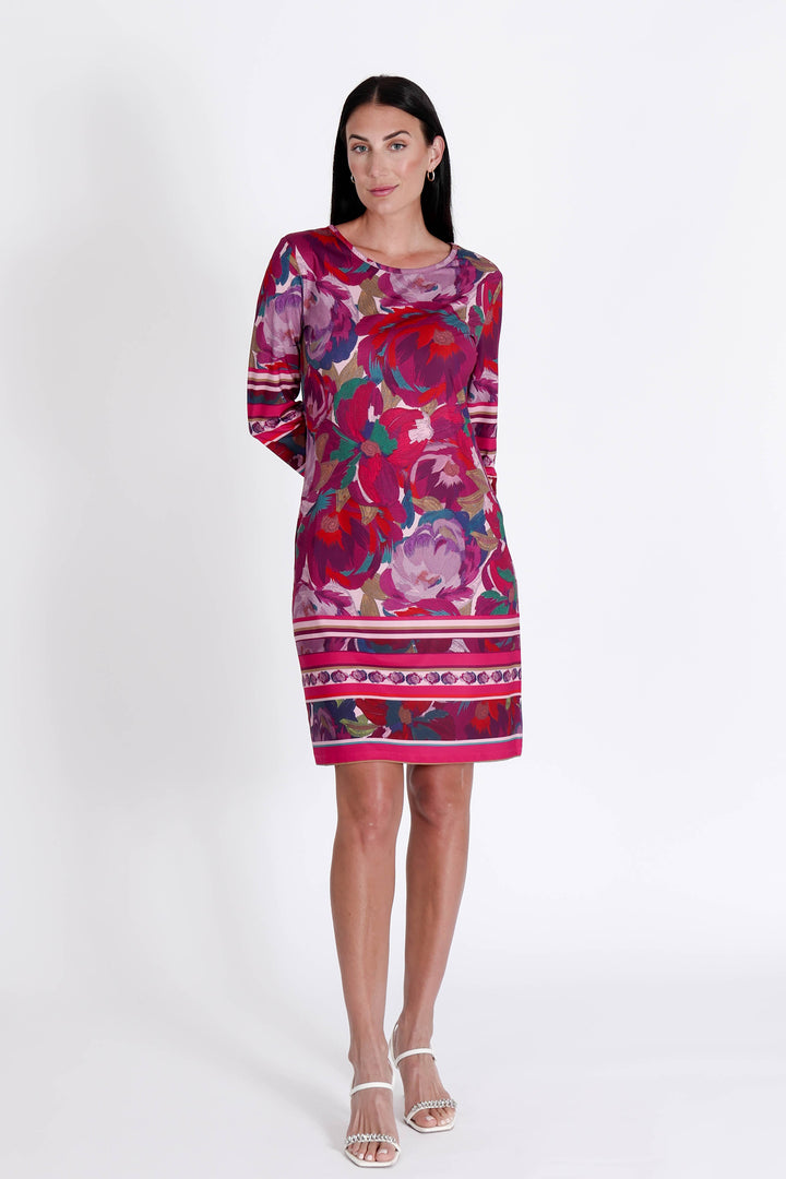 Daphne Dress Magenta Bouquet APPAREL - DRESS jeanpierreklifa.com