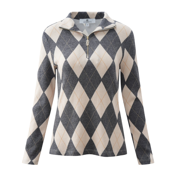 Golf Top Argyle Black/Camel APPAREL - TOP - SHIRT JPK 2026