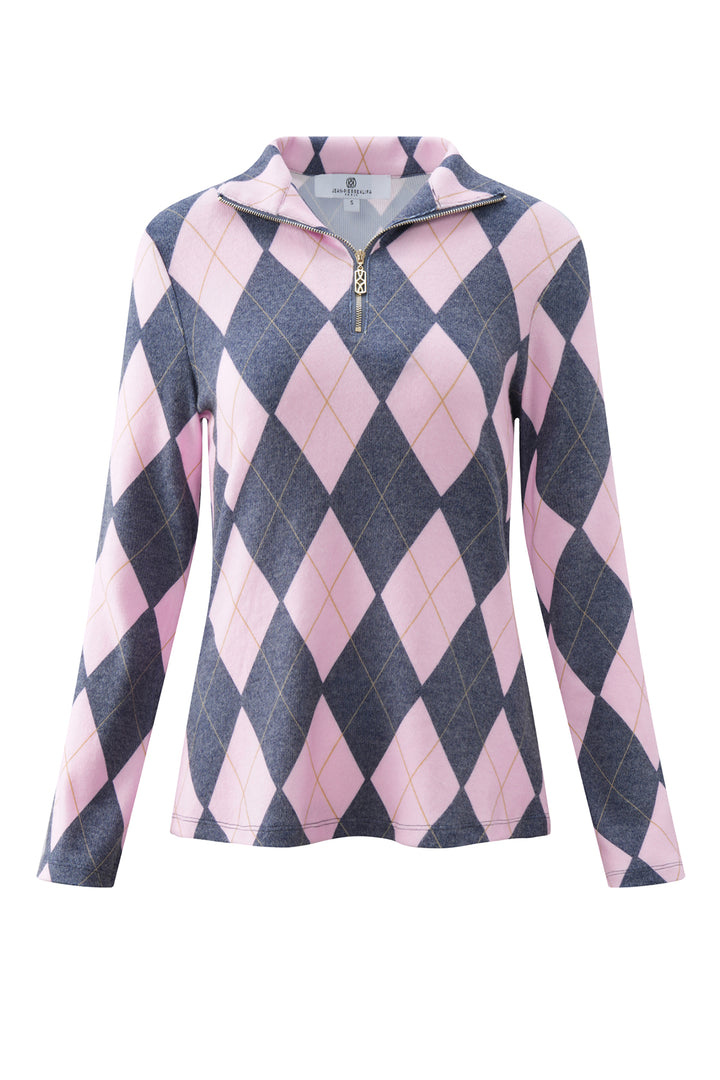 Golf Top Argyle Navy/Pale Pink APPAREL - TOP - SHIRT JPK 2026