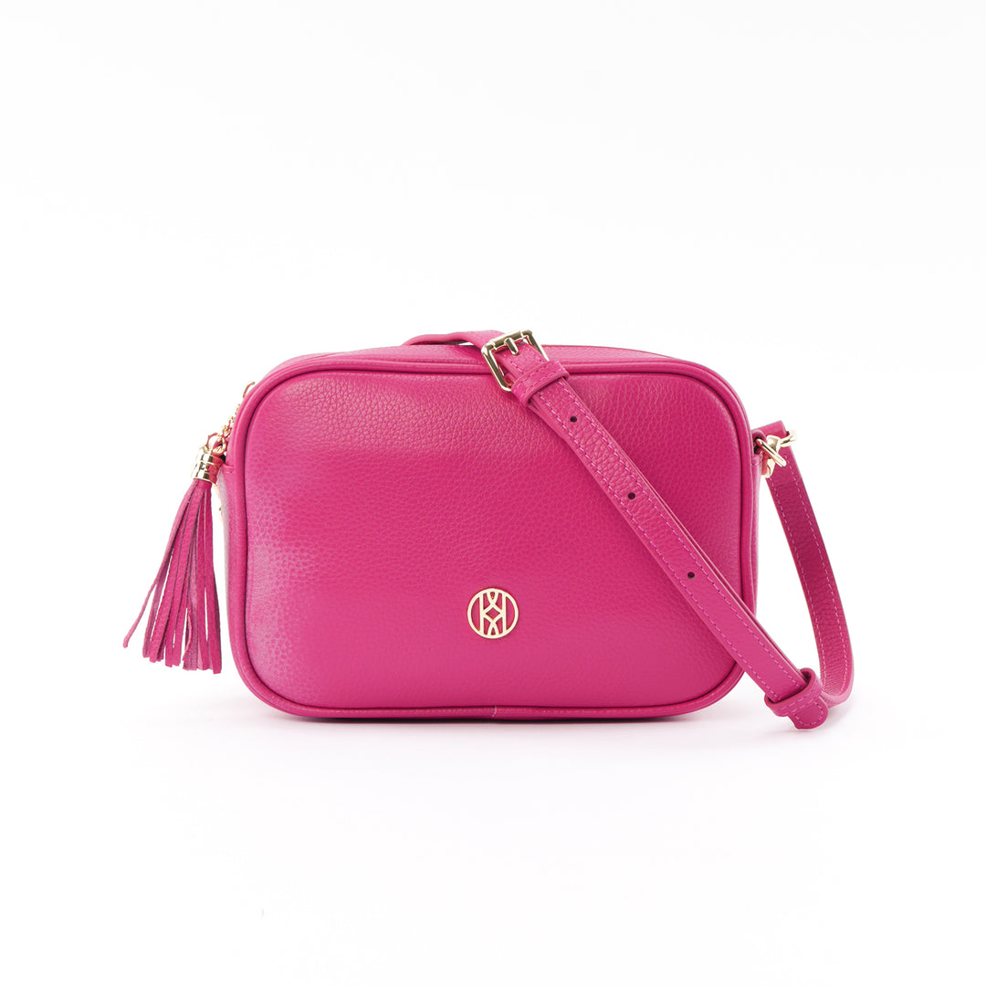 Side Bag Leather, Berry ACCESSORY - HANDBAG jeanpierreklifa.com