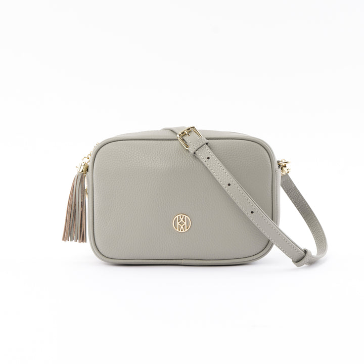 Leather Side Bag Grey ACCESSORY - HANDBAG jeanpierreklifa.com