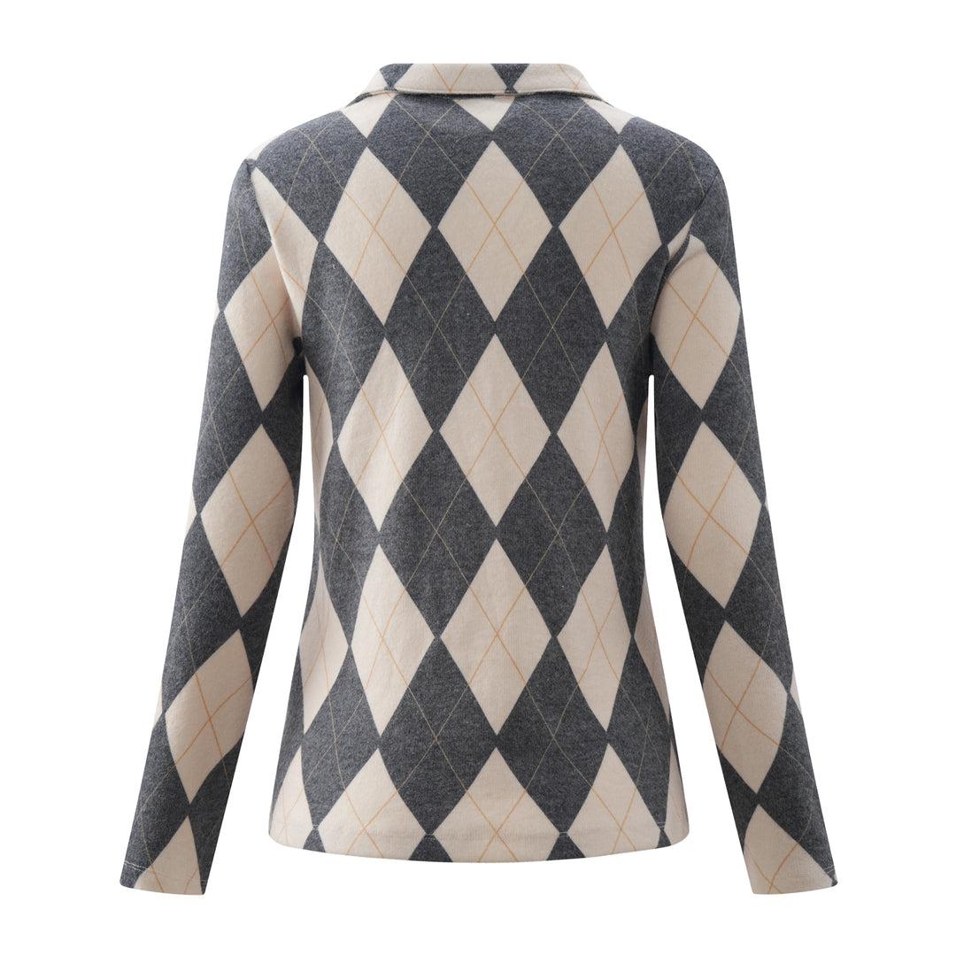 Golf Top Argyle Black/Camel APPAREL - TOP - SHIRT JPK 2026