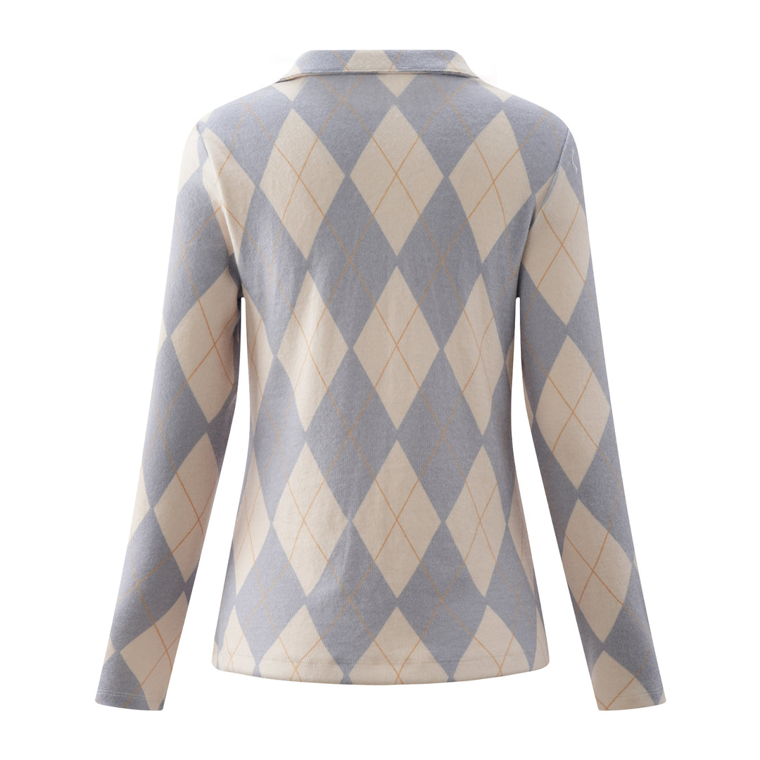 Golf Top Argyle Gray/Camel APPAREL - TOP - SHIRT JPK 2026