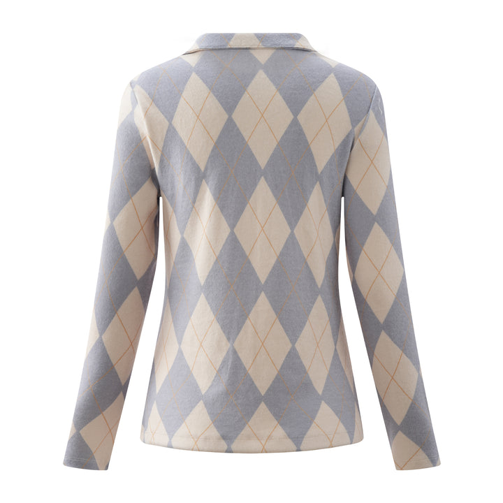 Golf Top Argyle Gray/Camel APPAREL - TOP - SHIRT JPK 2026