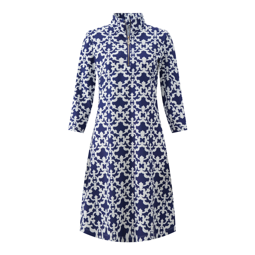 Pebble Beach Dress Iron Gates Navy APPAREL - DRESS jeanpierreklifa.com