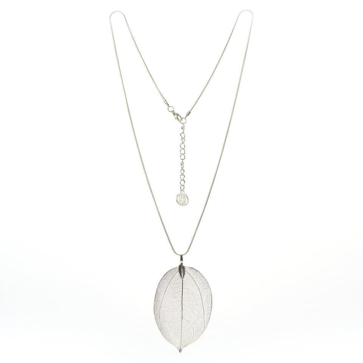 Leaf Necklace, Silver
