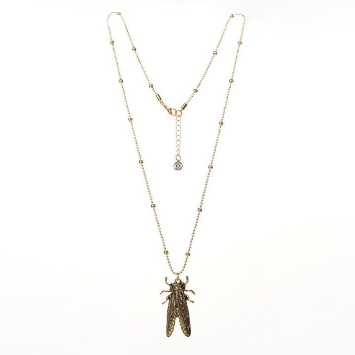 Horse Fly Necklace, Antique Gold ACCESSORY - NECKLACE jeanpierreklifa.com