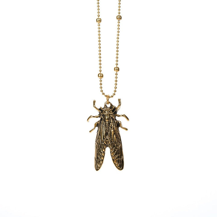 Horse Fly Necklace, Antique Gold ACCESSORY - NECKLACE jeanpierreklifa.com