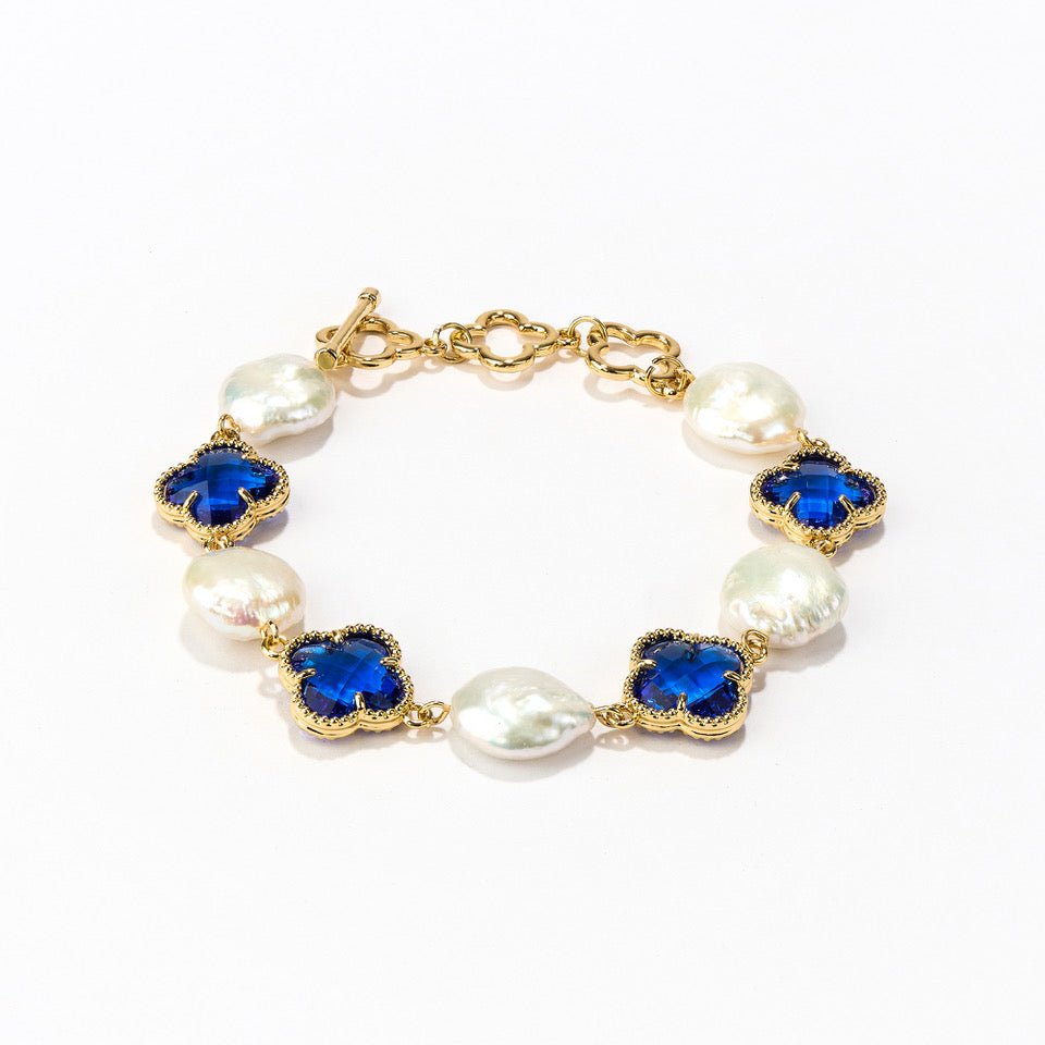 Pearl Bracelet, Blue