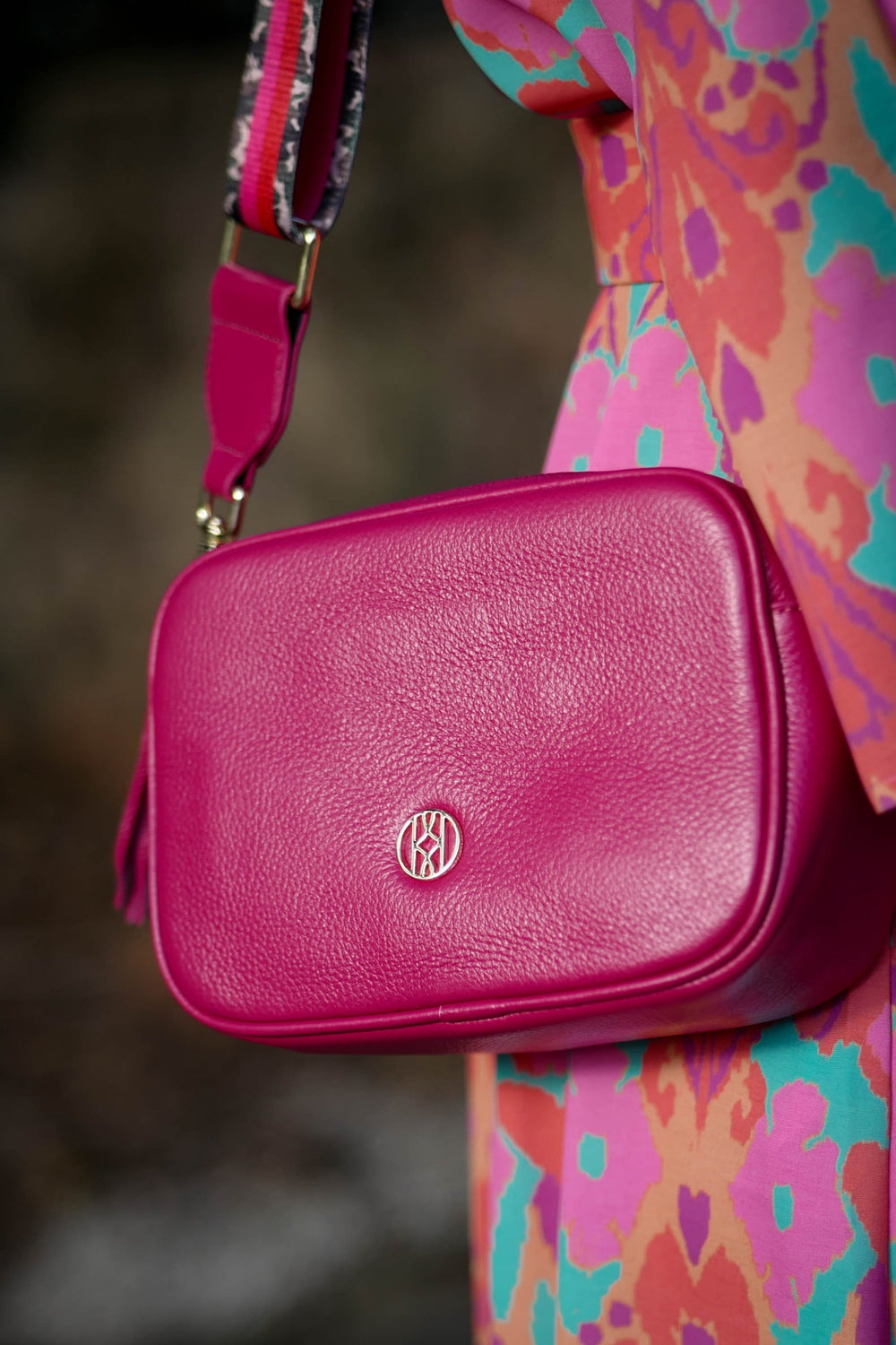 Side Bag Leather, Berry ACCESSORY - HANDBAG jeanpierreklifa.com