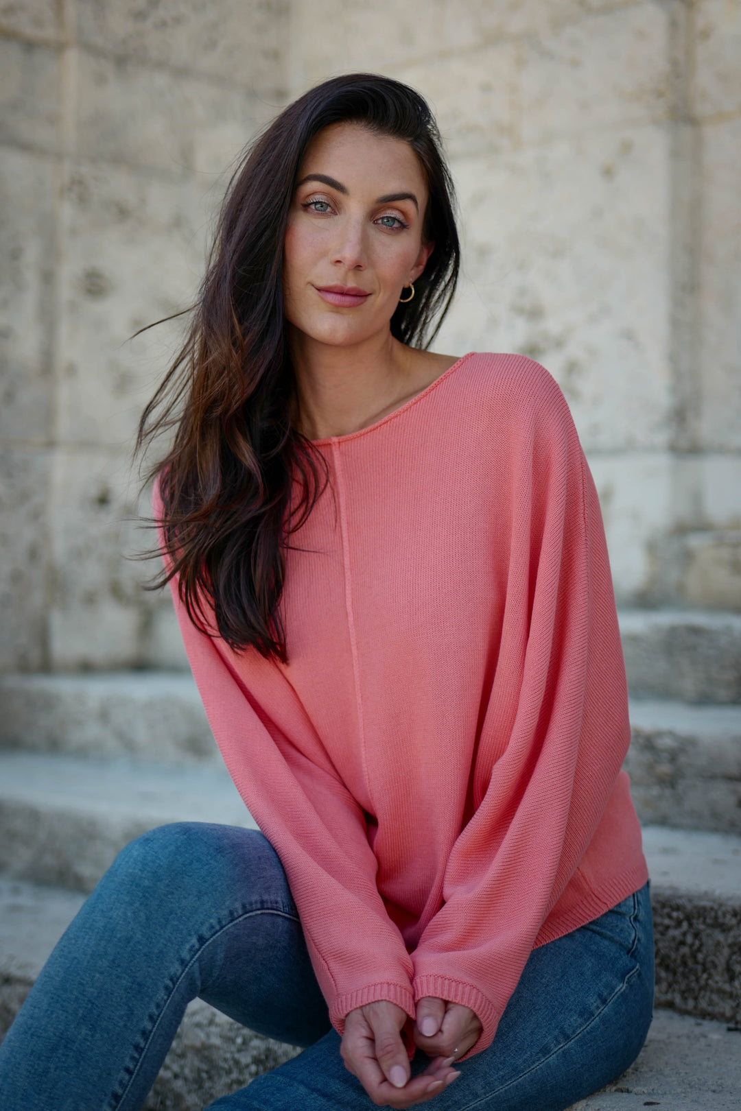 Keystone Sweater Salmon APPAREL - TOP - SWEATER jeanpierreklifa.com