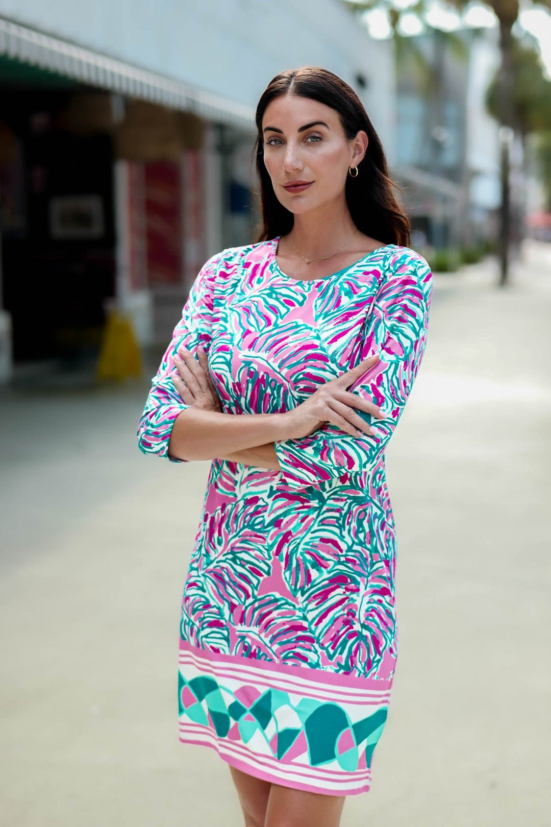 Daphne Dress Pink Garden Short Dresses jeanpierreklifa.com