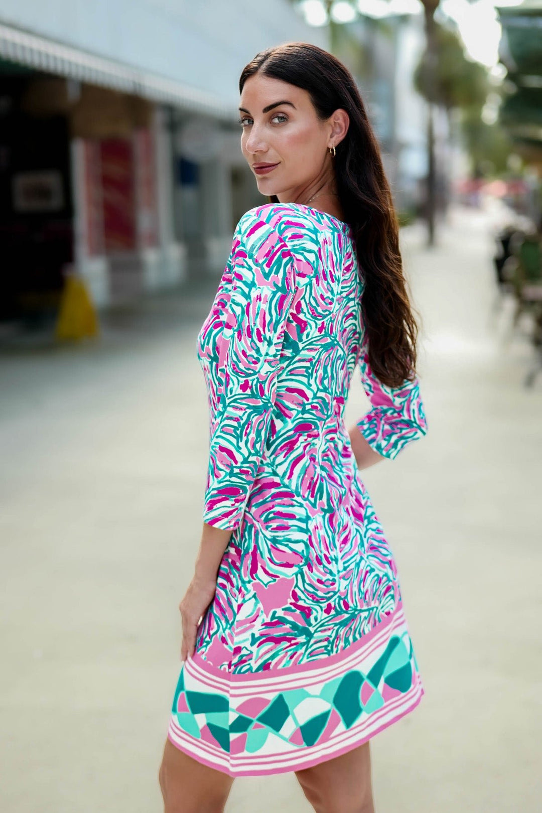 Daphne Dress Pink Garden Short Dresses jeanpierreklifa.com