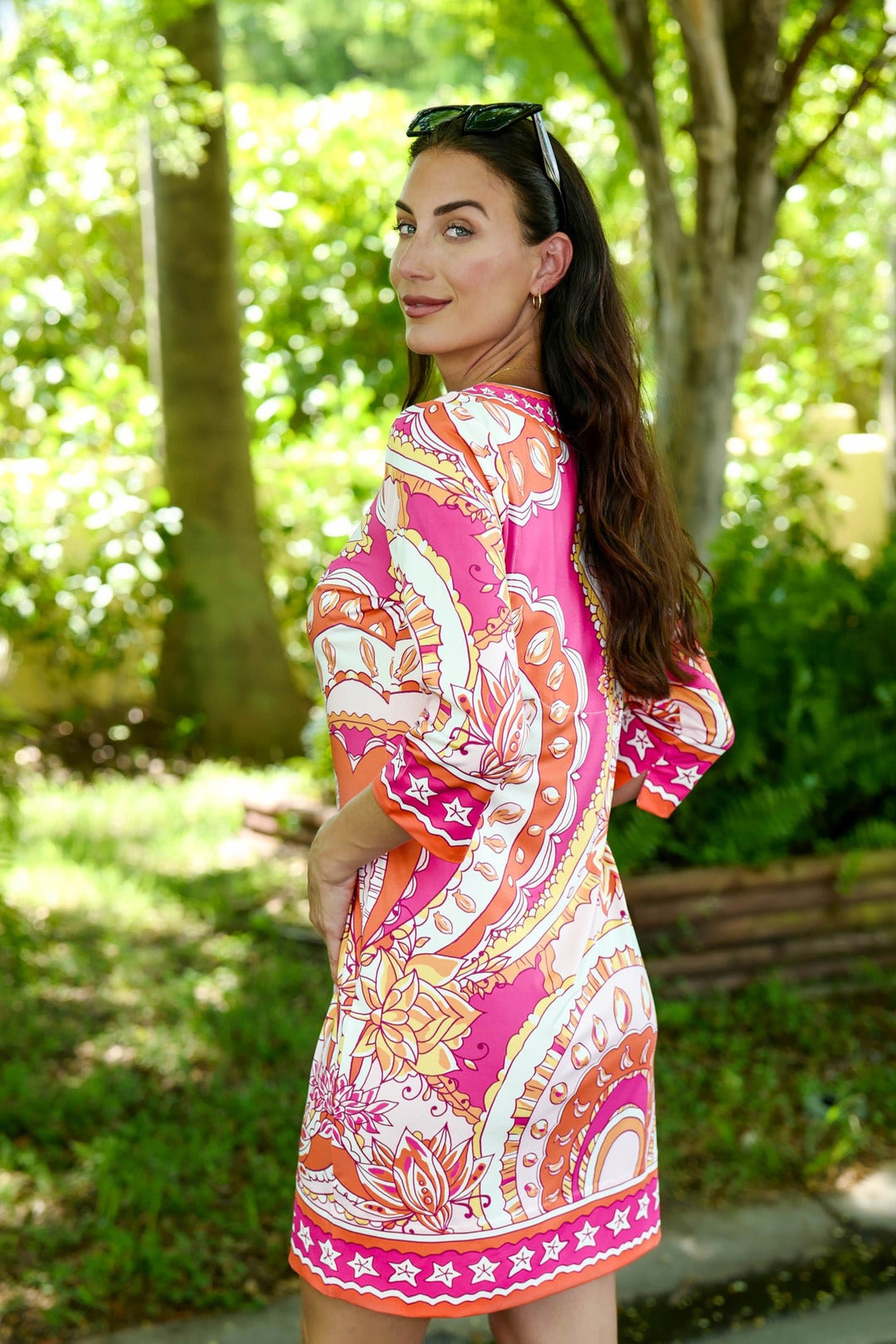 Daphne V Neck Dress Augusta Red APPAREL - DRESS jeanpierreklifa.com