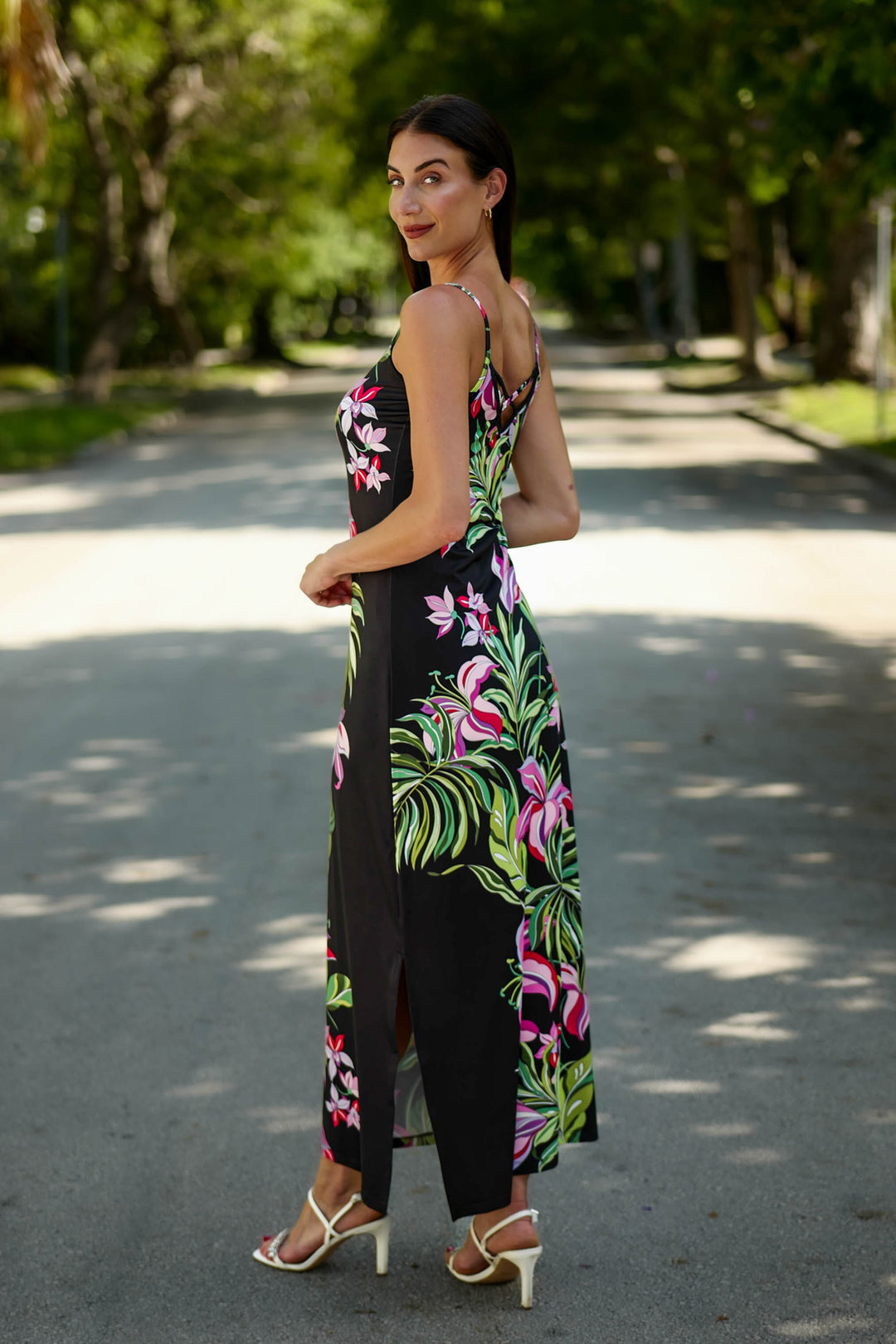 Spaghetti Dress Luscious Orchids APPAREL - DRESS JPK 2026