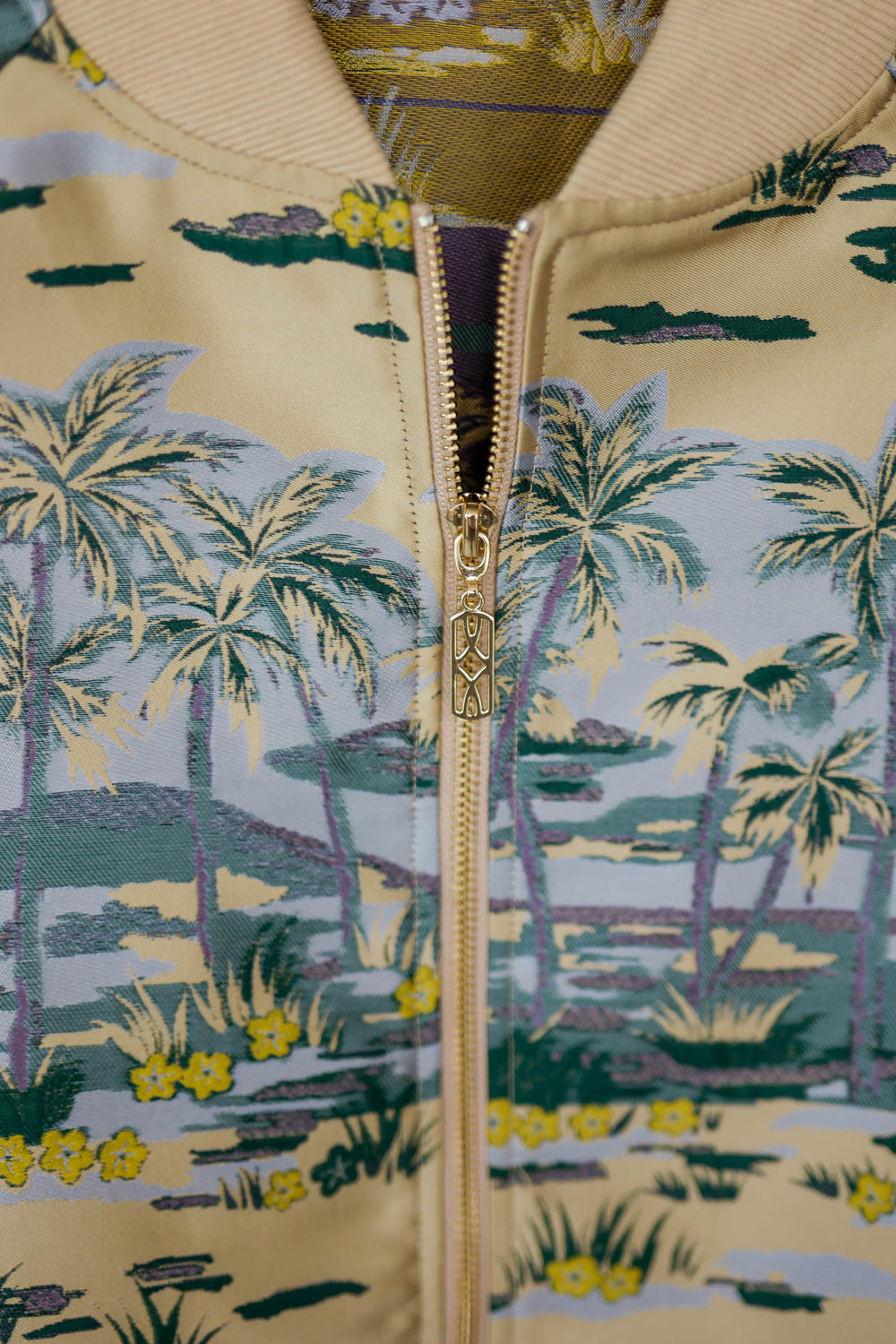 Bomber Jacket Hawaian Palms Gold APPAREL - TOP JPK 2026
