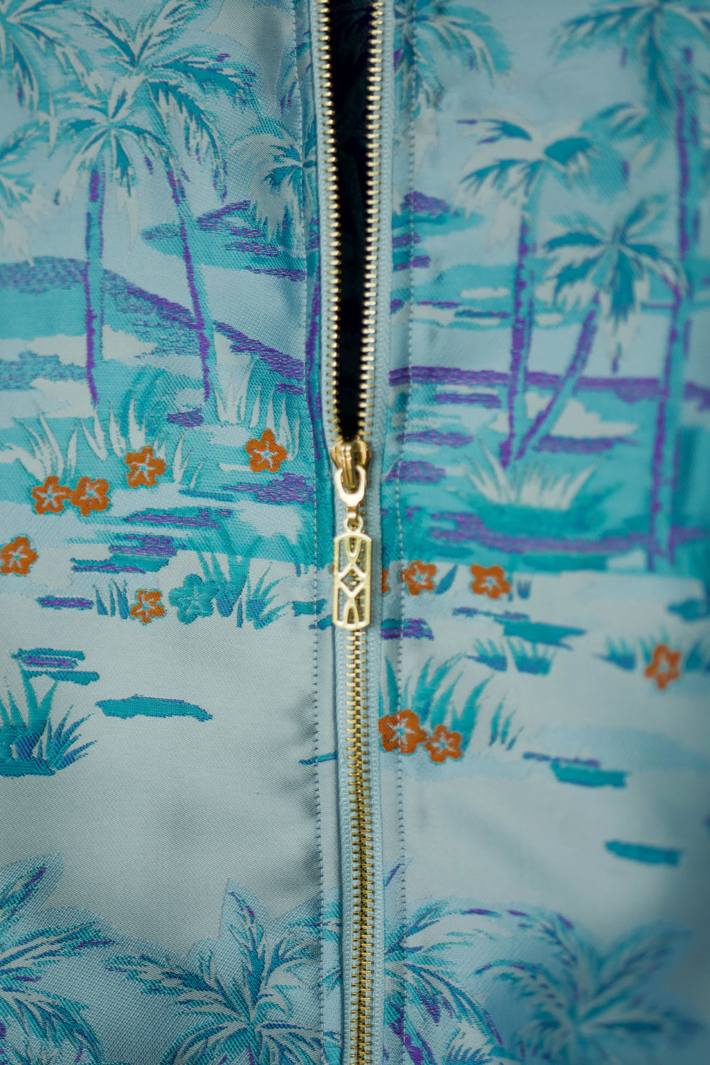 Bomber Jacket Hawaian Palms Blue APPAREL - TOP JPK 2026