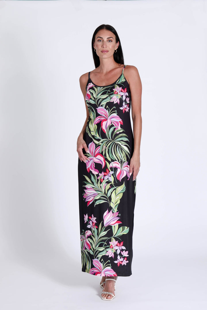 Spaghetti Dress Luscious Orchids APPAREL - DRESS JPK 2026