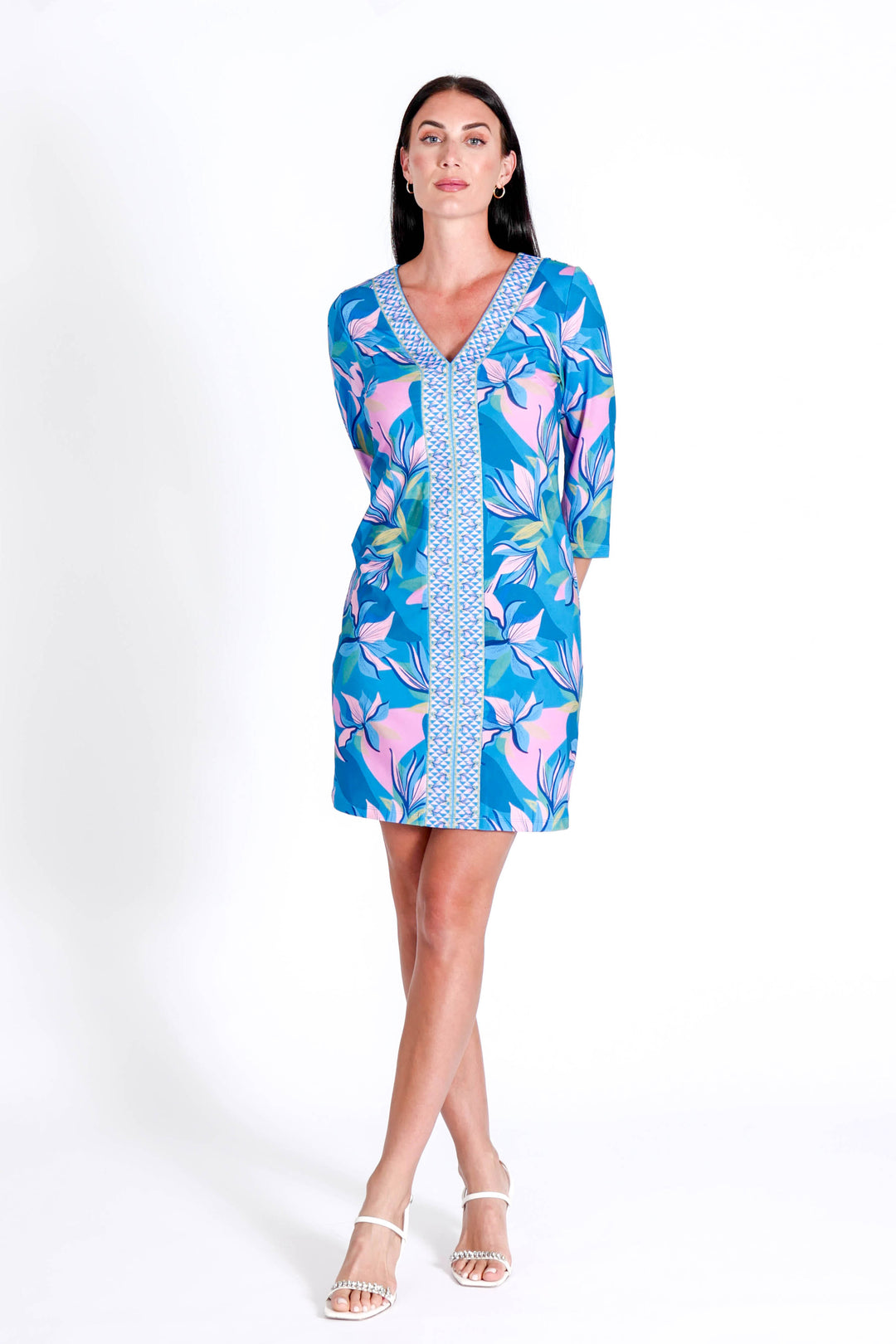 Sand Dollar Dress Flowers in the Blue APPAREL - DRESS JPK 2026