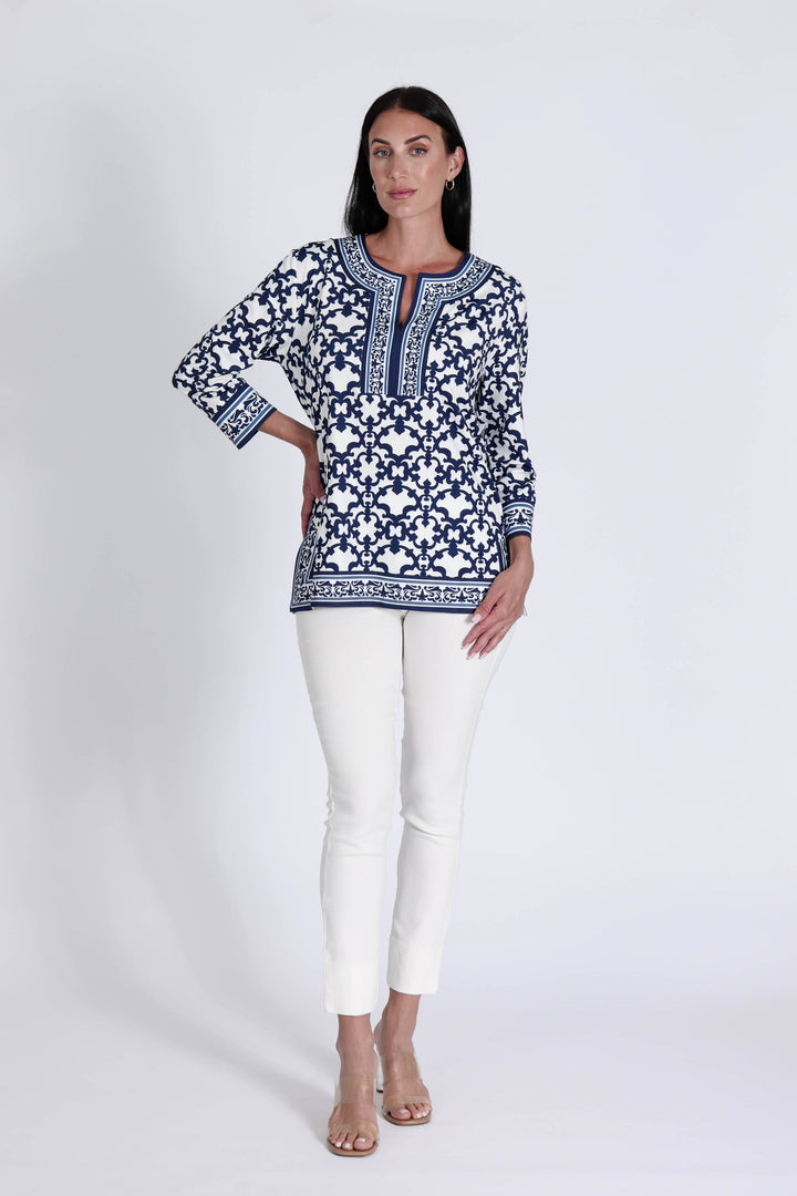 Alexandra Top Iron Gates White APPAREL - TOP jeanpierreklifa.com