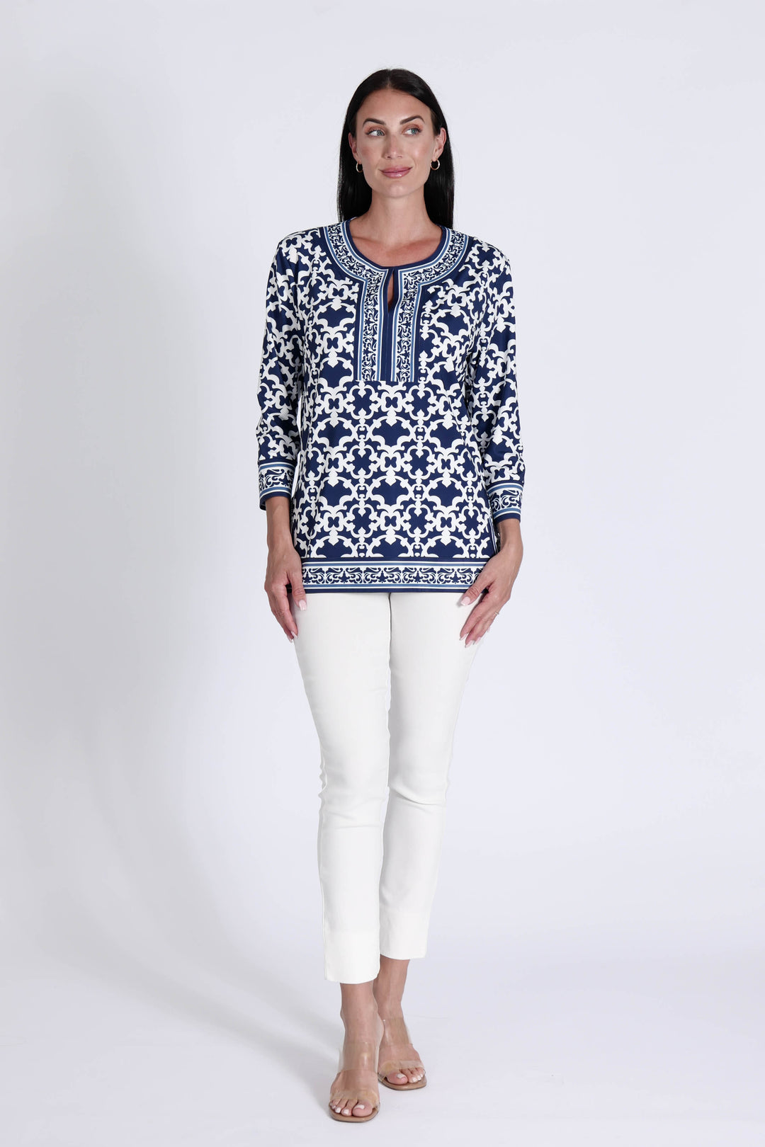 Alexandra Top Iron Gates Navy APPAREL - TOP jeanpierreklifa.com