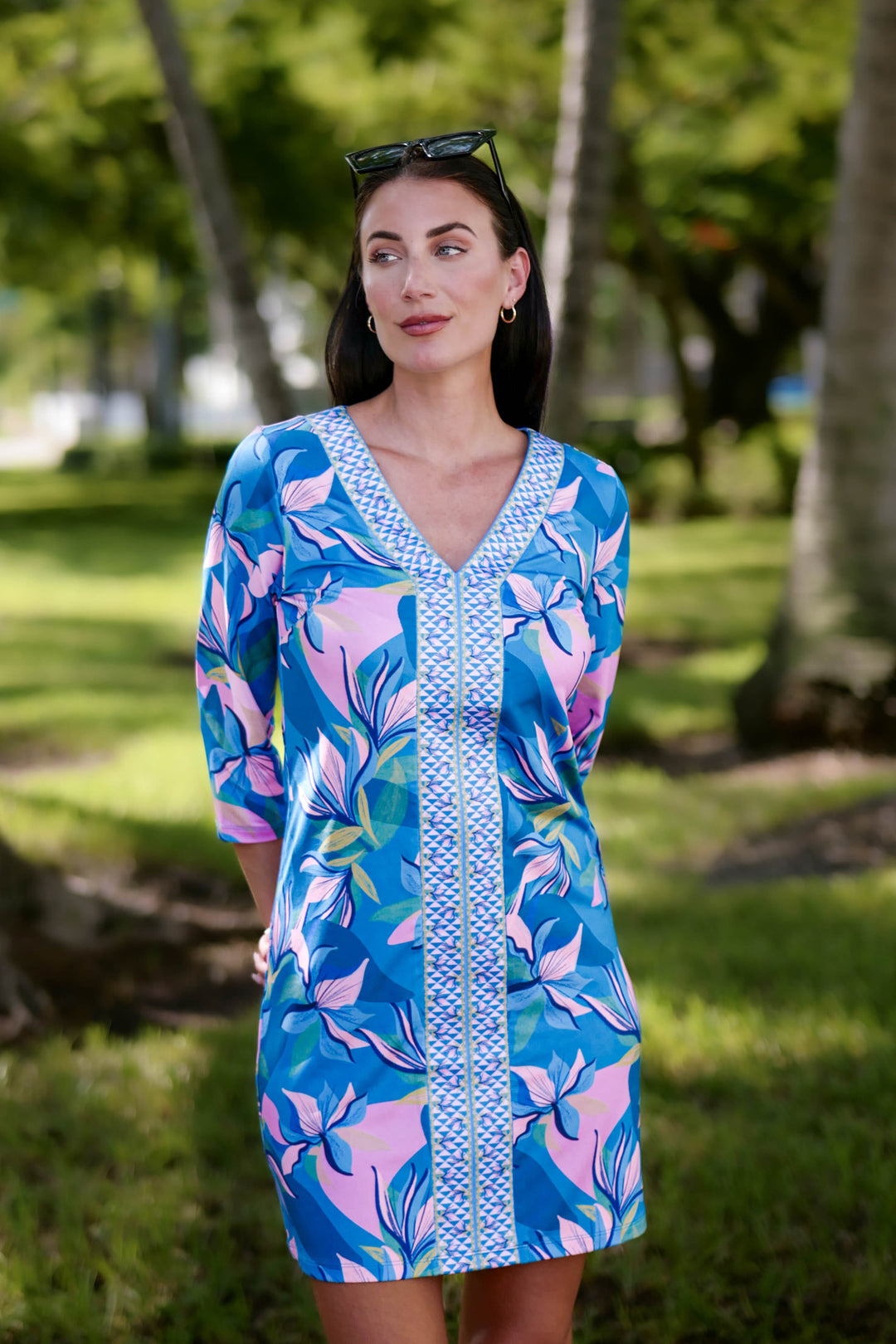 Sand Dollar Dress Flowers in the Blue APPAREL - DRESS JPK 2026