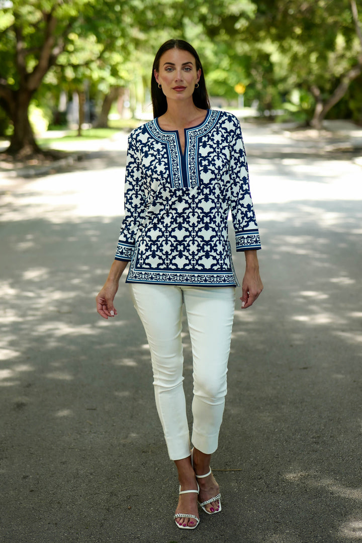 Alexandra Top Iron Gates White APPAREL - TOP jeanpierreklifa.com