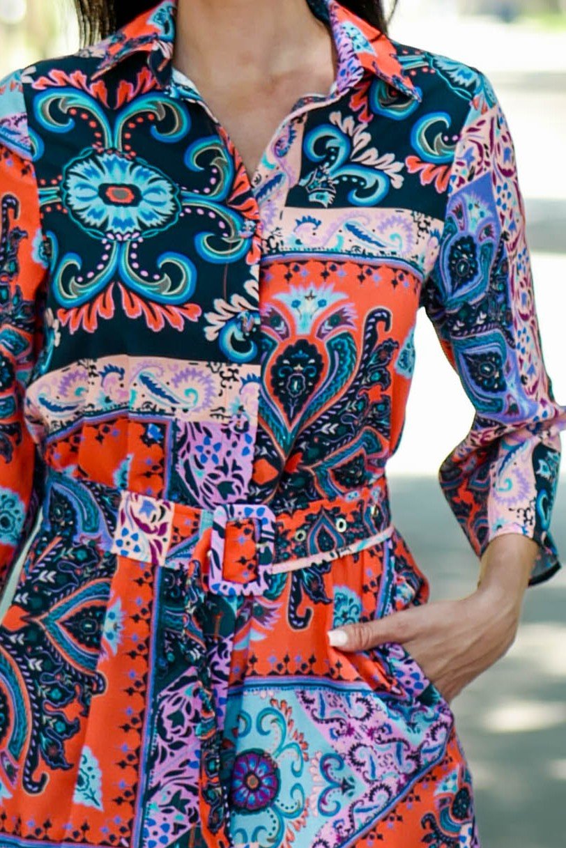 Marrakech Dress Patchwork APPAREL - DRESS jeanpierreklifa.com