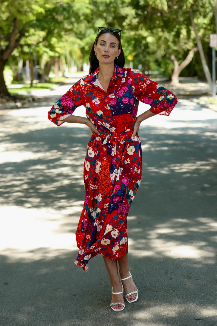 Marrakech Dress Cherry Flowers APPAREL - DRESS jeanpierreklifa.com