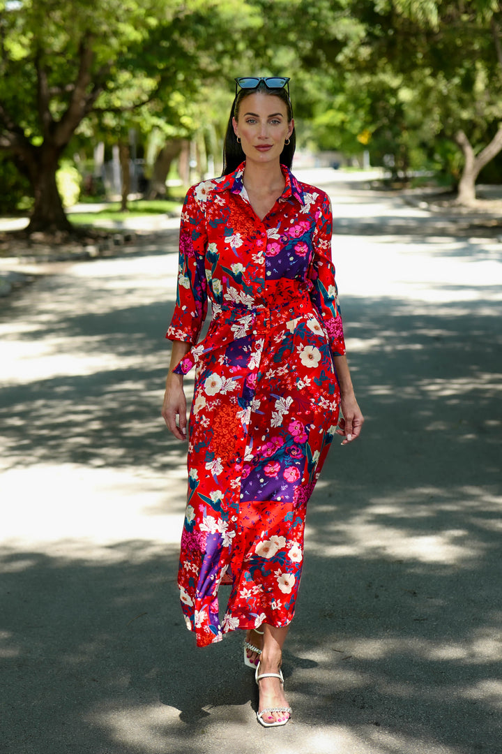 Marrakech Dress Cherry Flowers APPAREL - DRESS jeanpierreklifa.com