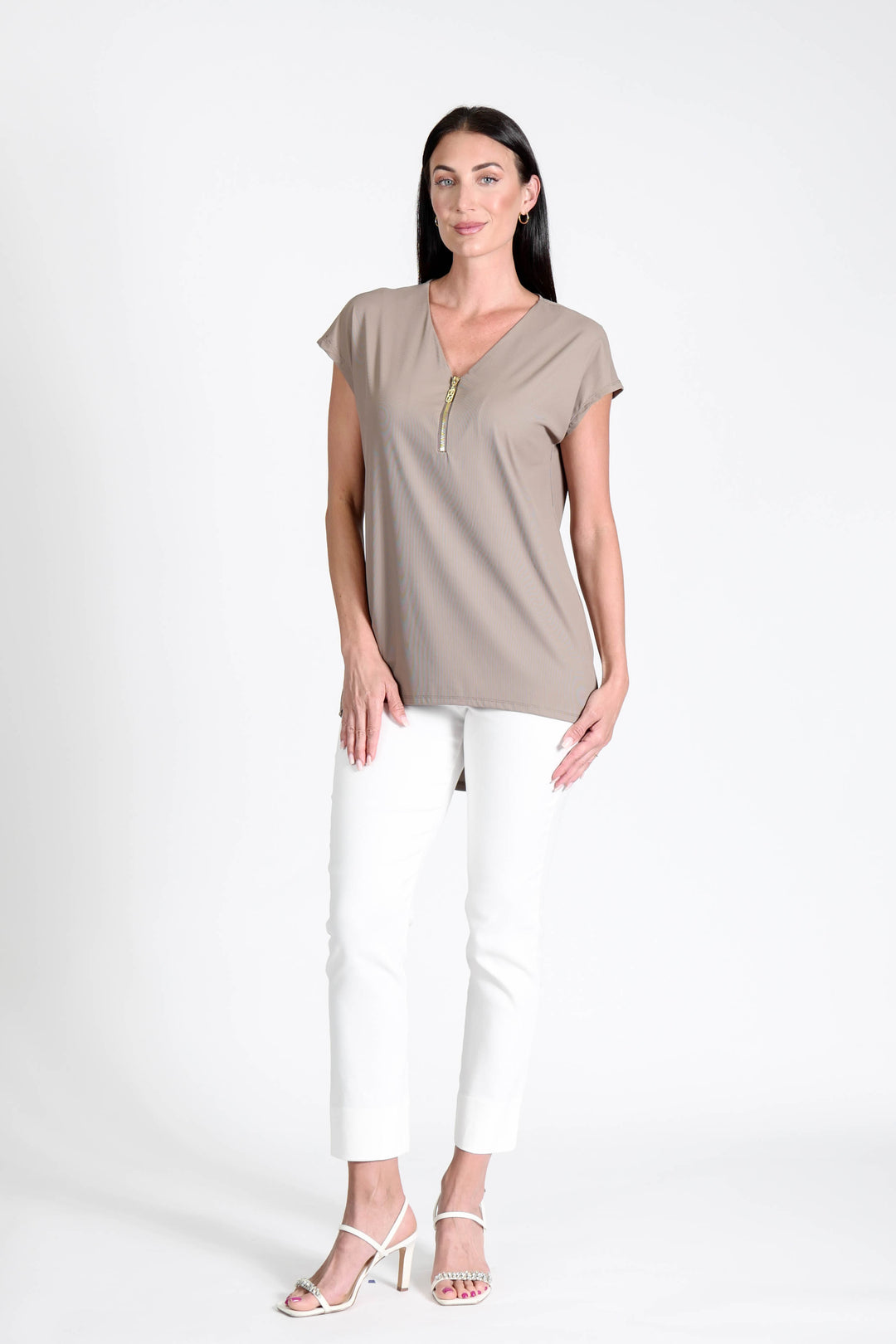 Reena Tunic Taupe APPAREL - DRESS JPK 2026 Xsmall