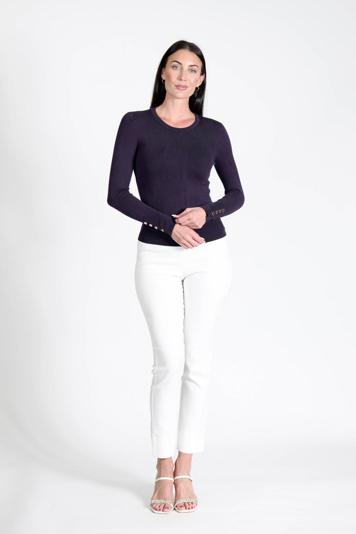 Z Button Sweater Navy APPAREL - TOP - SWEATER JPK 2026 Xsmall