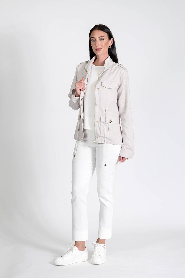 Military Jacket Stone APPAREL - TOP jeanpierreklifa.com