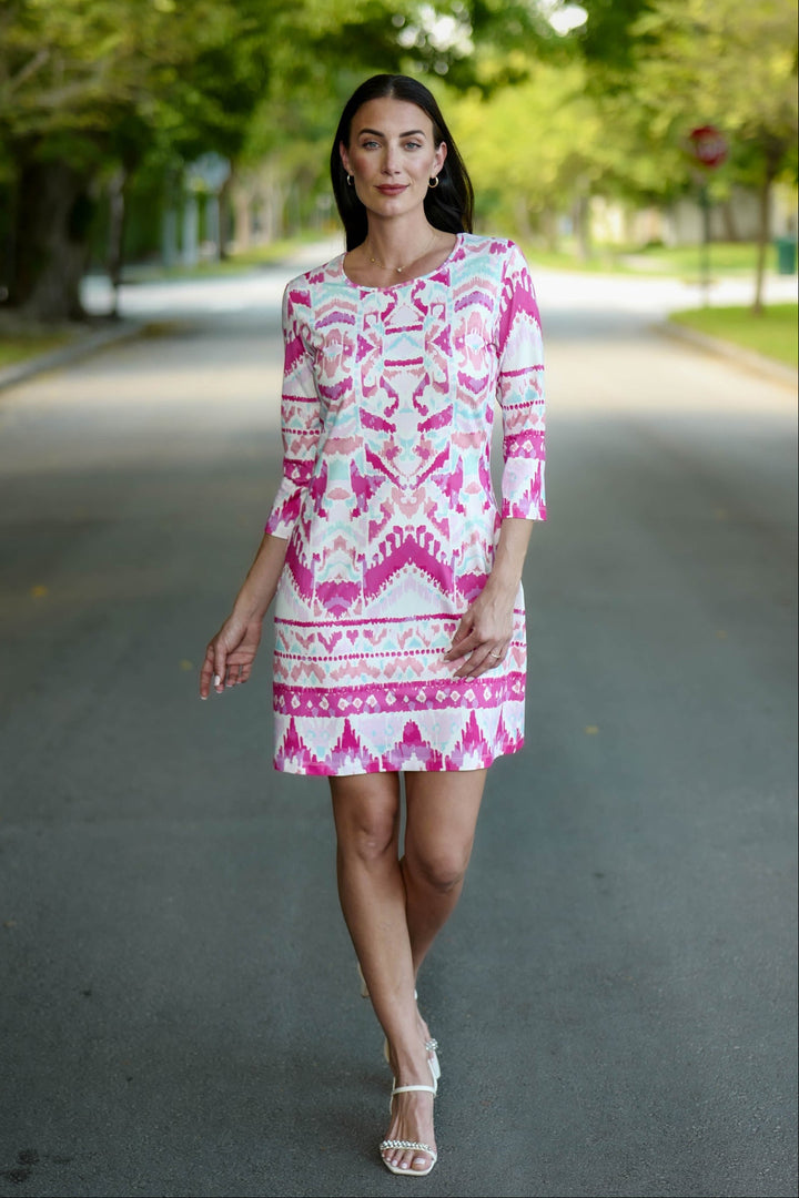 Daphne Dress Ikat Fuchsia APPAREL - DRESS Online Exclusives