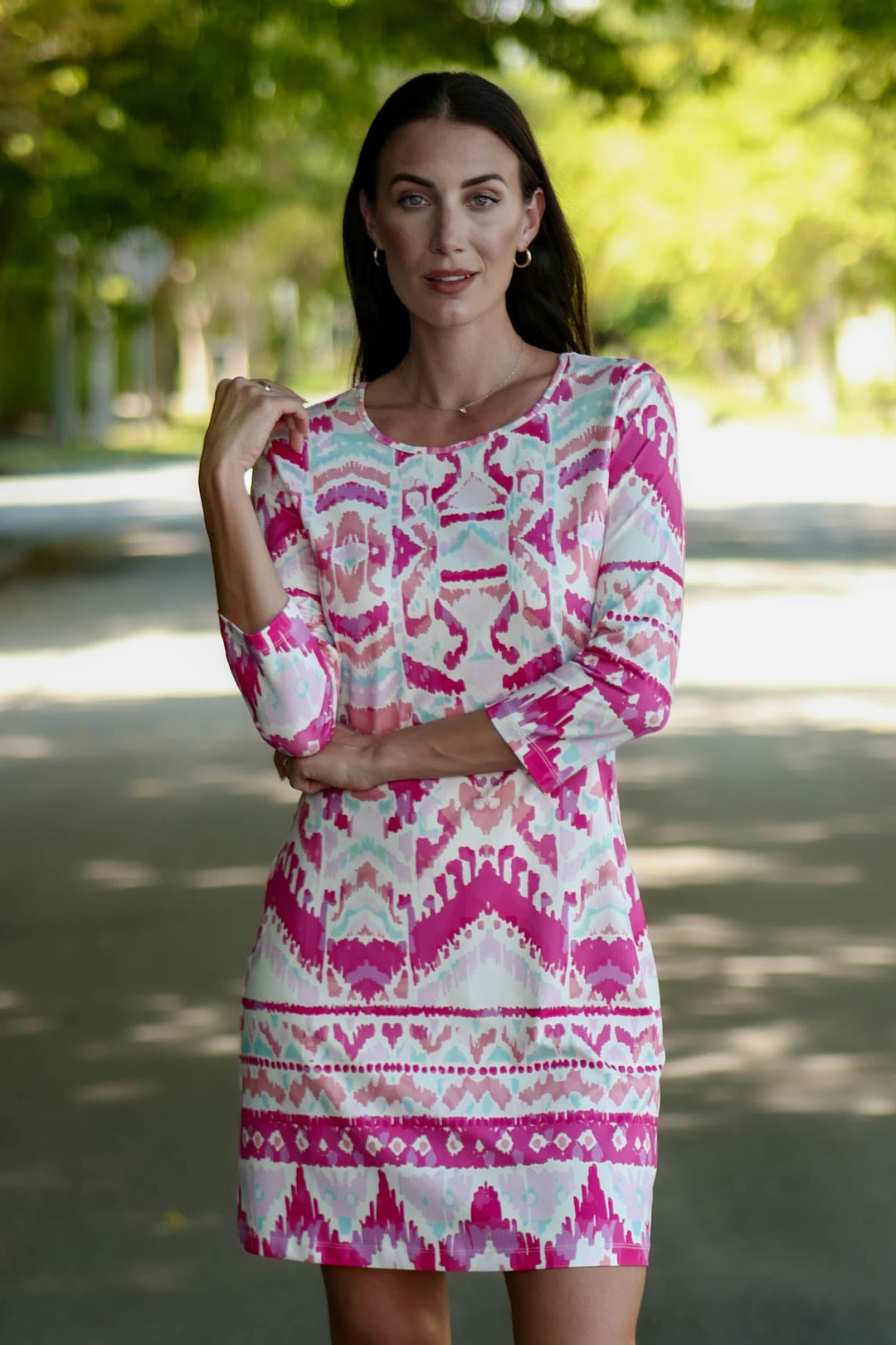 Daphne Dress Ikat Fuchsia APPAREL - DRESS Online Exclusives