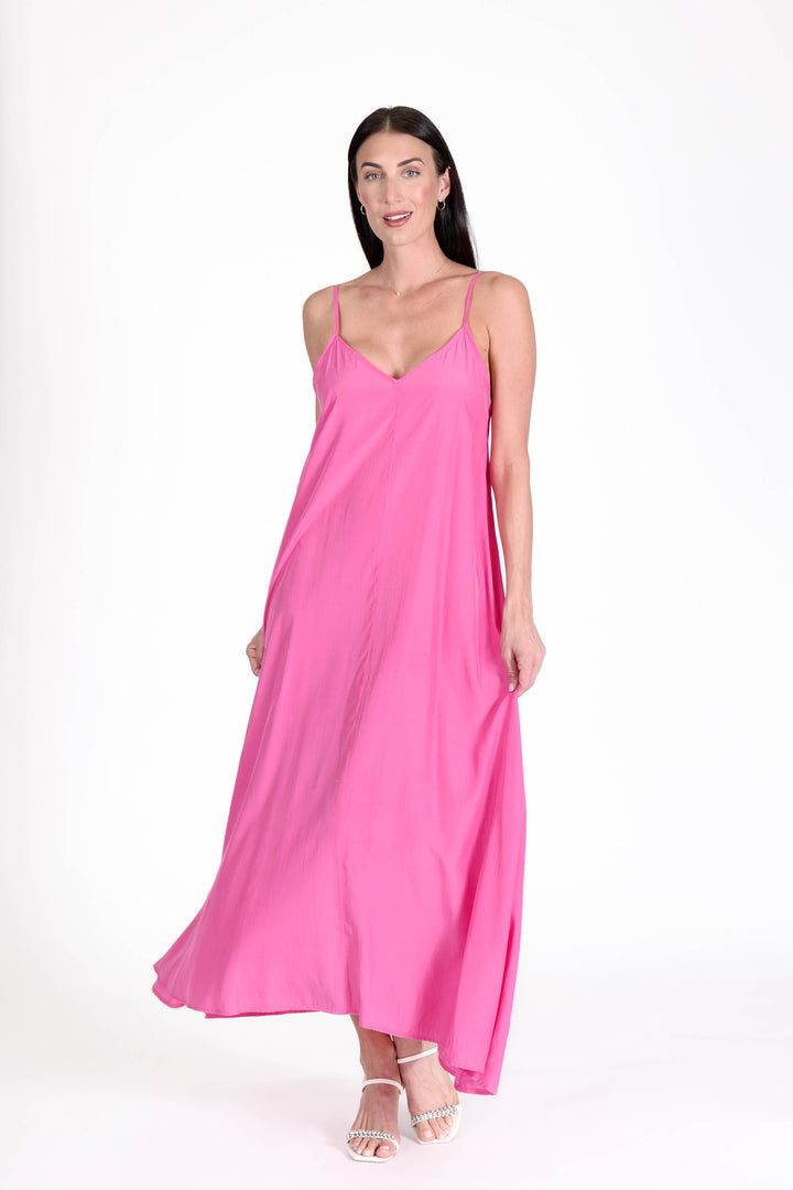 South Beach Maxi Dress Hot Pink APPAREL - DRESS jeanpierreklifa.com