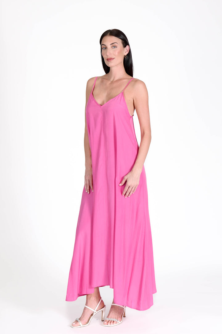 South Beach Maxi Dress Hot Pink APPAREL - DRESS jeanpierreklifa.com