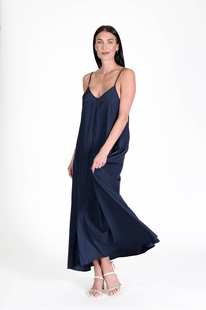 South Beach Maxi Dress Navy APPAREL - DRESS jeanpierreklifa.com
