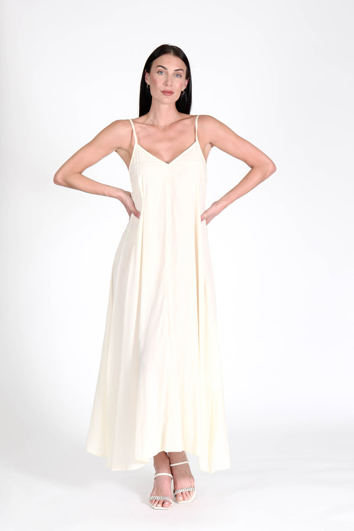 South Beach Maxi Dress Ivory APPAREL - DRESS jeanpierreklifa.com