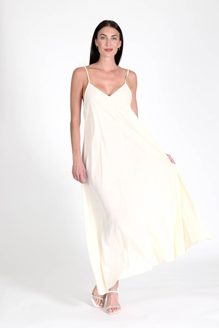 South Beach Maxi Dress Ivory APPAREL - DRESS jeanpierreklifa.com