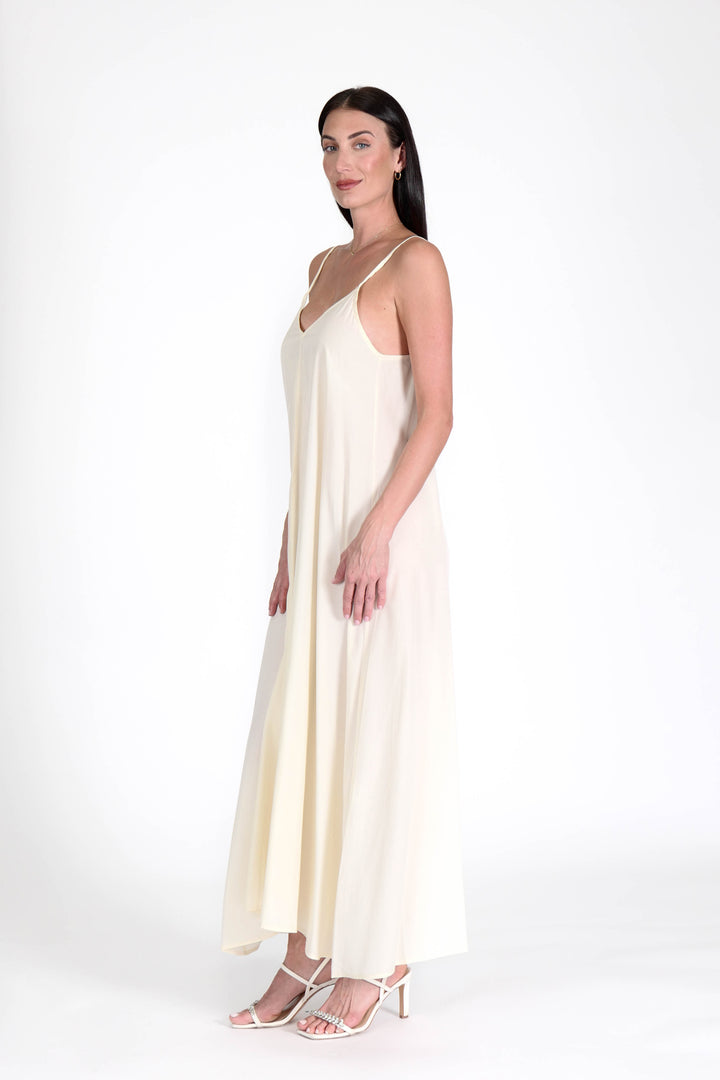 South Beach Maxi Dress Ivory APPAREL - DRESS jeanpierreklifa.com