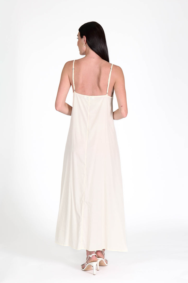 South Beach Maxi Dress Ivory APPAREL - DRESS jeanpierreklifa.com